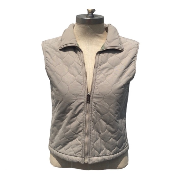 Tan LL BEAN PRIMALOFT zippered Vest Small 1458 - Picture 1 of 8